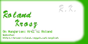 roland krosz business card